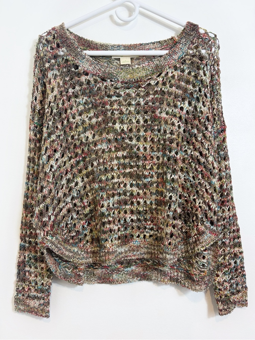 Urban Outfitters Staring At Stars Metallic Open Loop Knit Crochet Sweater